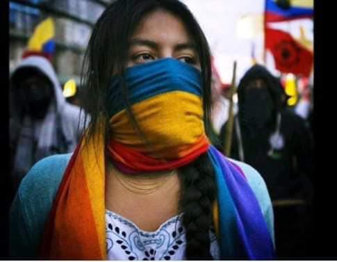 Sisa Chicaiza, dirigente de Juventudes del movimiento indígena y campesino de Chimborazo (COMICH)