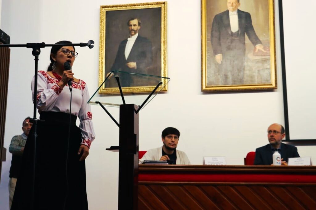 Toa Villavicencio, vocal de la Junta Electoral del Cañar y dirigente indígena. Fue dirigente de Educación de Cañar. Foto Cortesía.